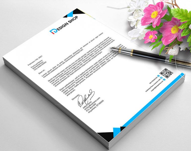 تصميم ورقة شركة Letterhead A4 ميديافيك